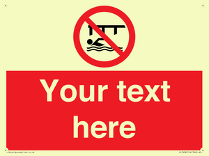 Custom Do not swim in the vicinity of piers